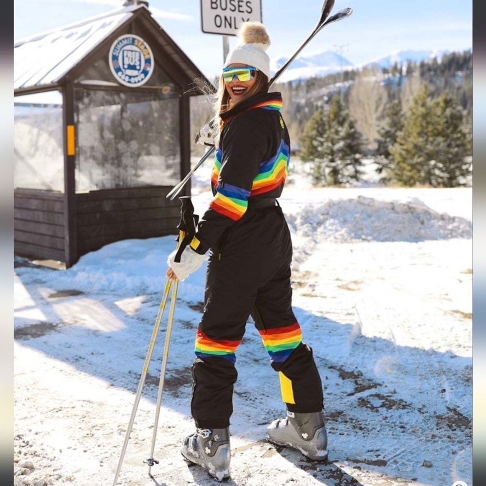 NWT!Tipsy Elves,Women's Midnight Shredder SnowSuit,Black Multi,Size S, MSRP $300